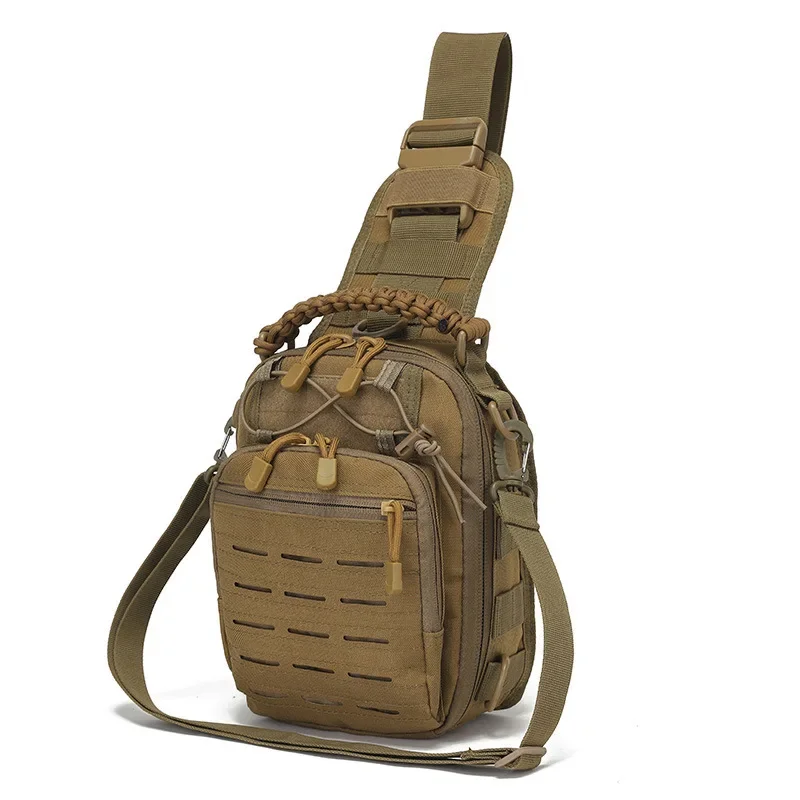 Riñonera táctica Molle en nylon — bolso ciclista corte láser - imagen 5