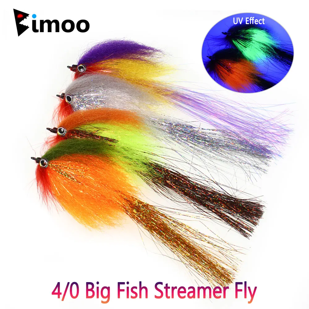 Bimoo Señuelo Streamer 3D – Ojos de pez flash para lucio y lubina