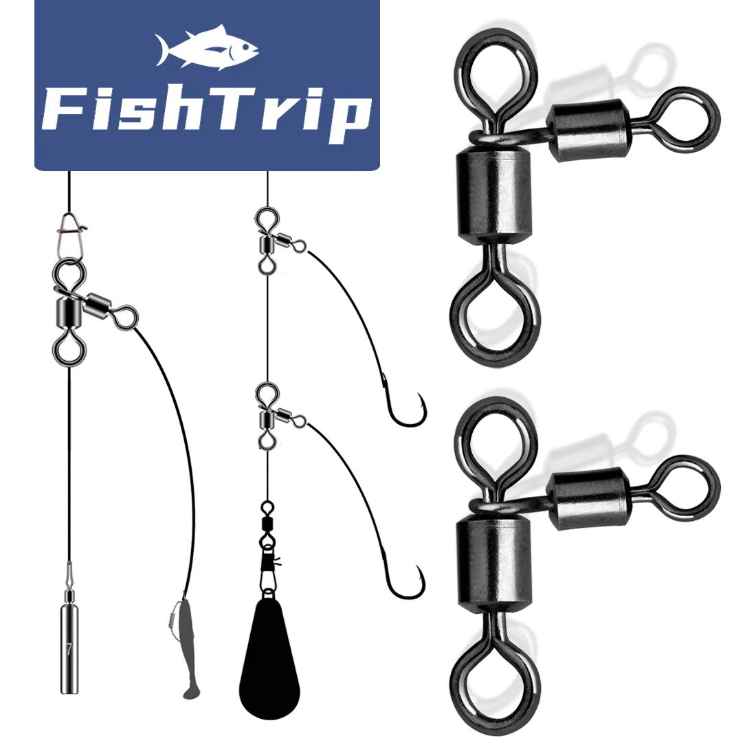 Conector Giratorio 3 Vías FishTrip – Pesca de Bagre