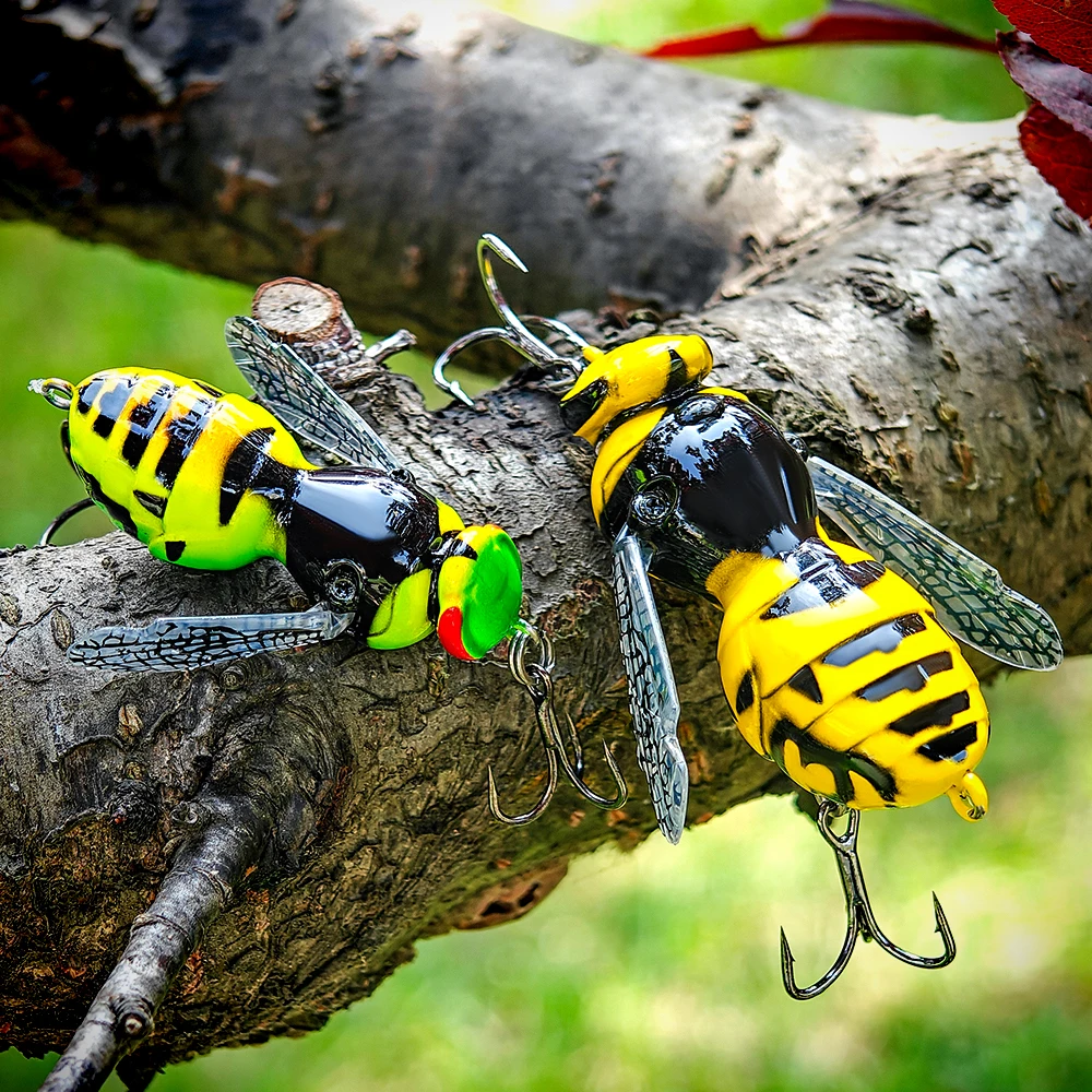 Spinpoler Bionic 3D Wasp señuelo superficie con ala móvil y sonajero - imagen 5