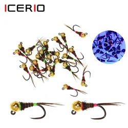 ICERIO Ninfa Jig Head UV – hundimiento rápido para trucha e insectos