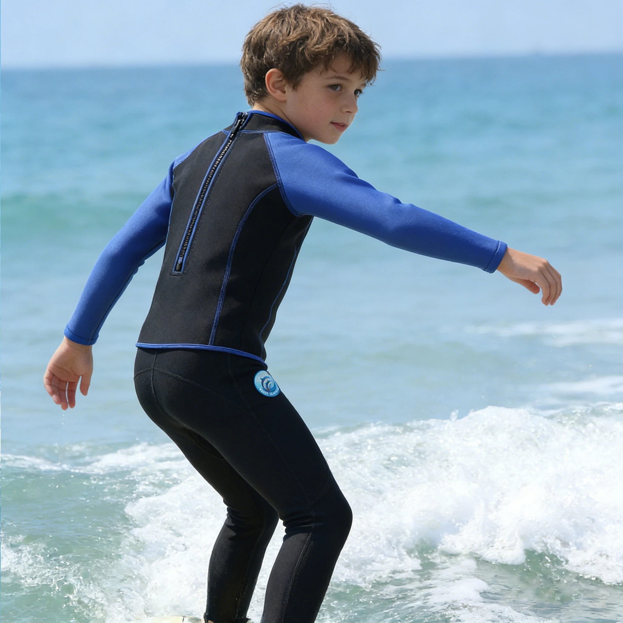 Traje de neopreno infantil para buceo libre, surf y medusas
