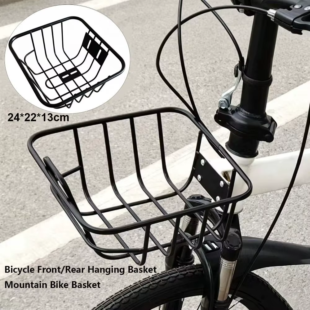 Cesta trasera ajustable de metal duradera para bicicleta de montaña - imagen 3