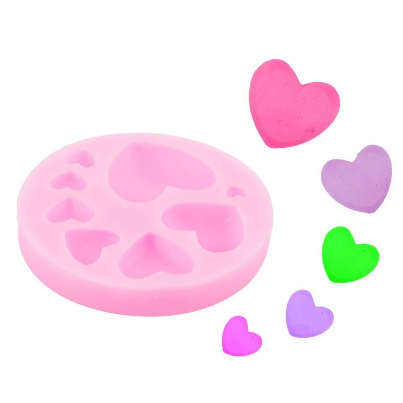 Molde silicona corazón flexible para fondant – Utensilio repostería - imagen 4