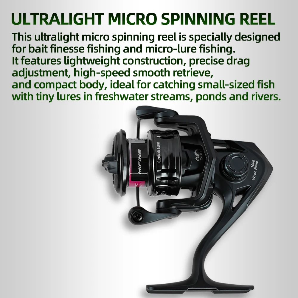 Carrete giratorio ultraligero Mifine WREN NANO para trucha y perca - imagen 5