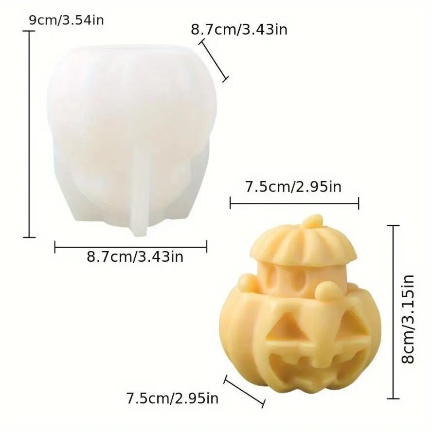 Molde de silicona Halloween con manos, fantasma y calabaza - imagen 5