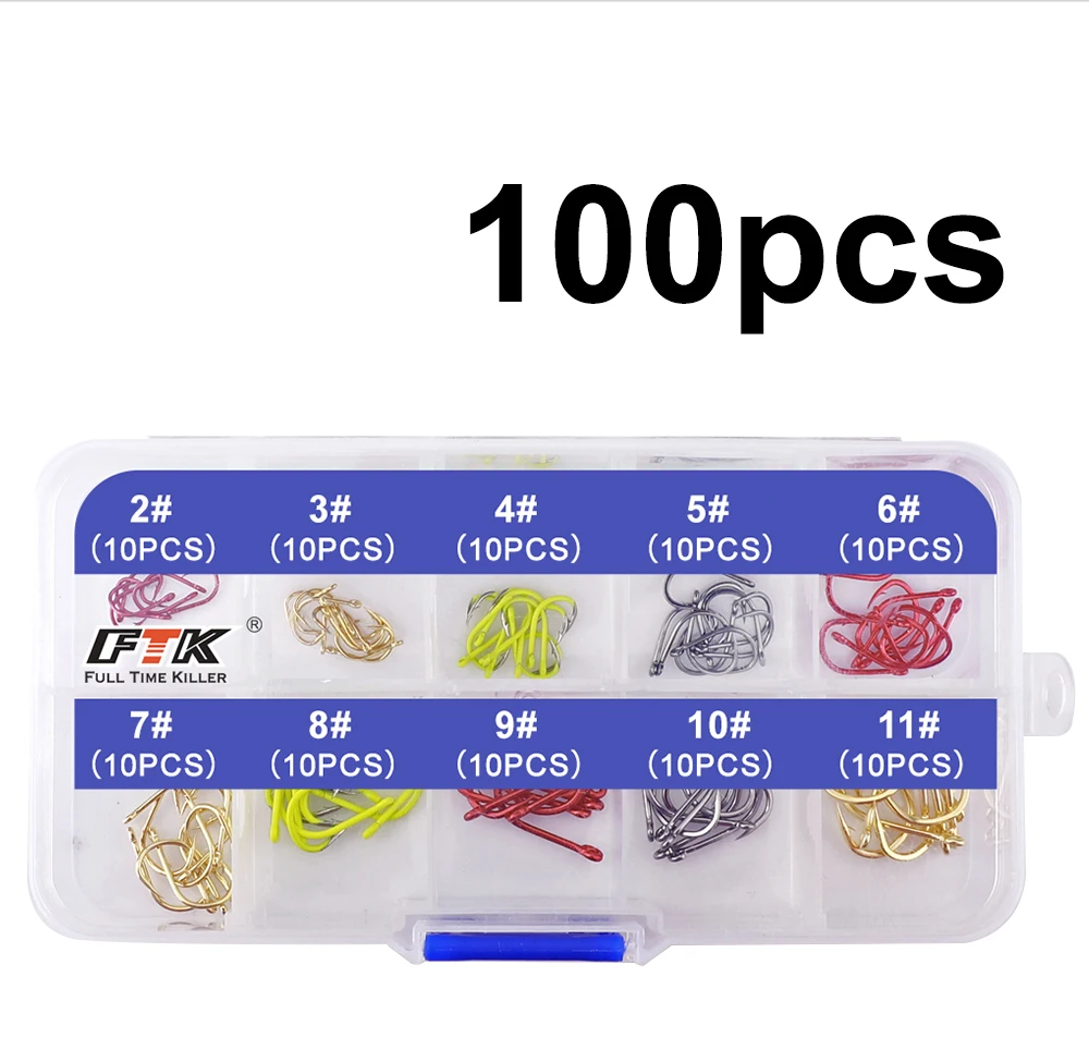 Estuche organizador con los 100 anzuelos FTK