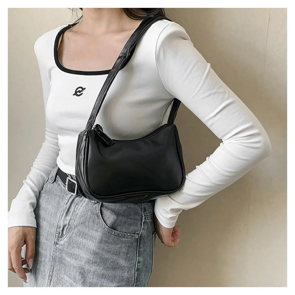 Bolso de cuero PU caramelo retro pequeño con asa superior - imagen 4