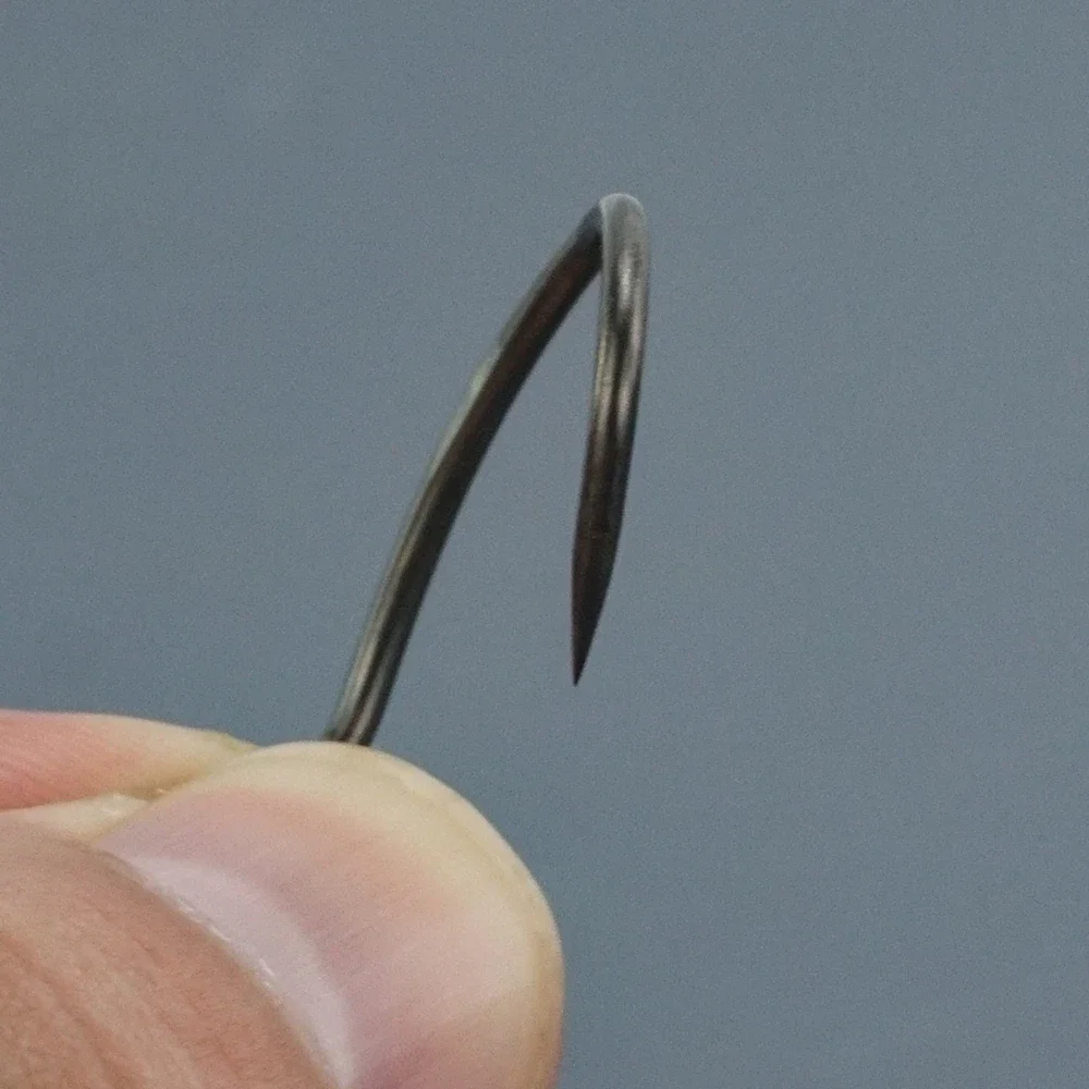 Anzuelos Hirisi de acero al carbono con recubrimiento PTFE y ojo - imagen 3