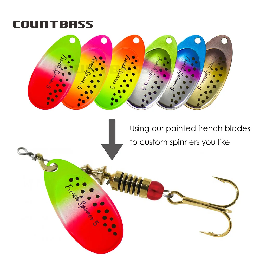 Set de 10 señuelos Countbass Spinner Trucha con diferentes colores