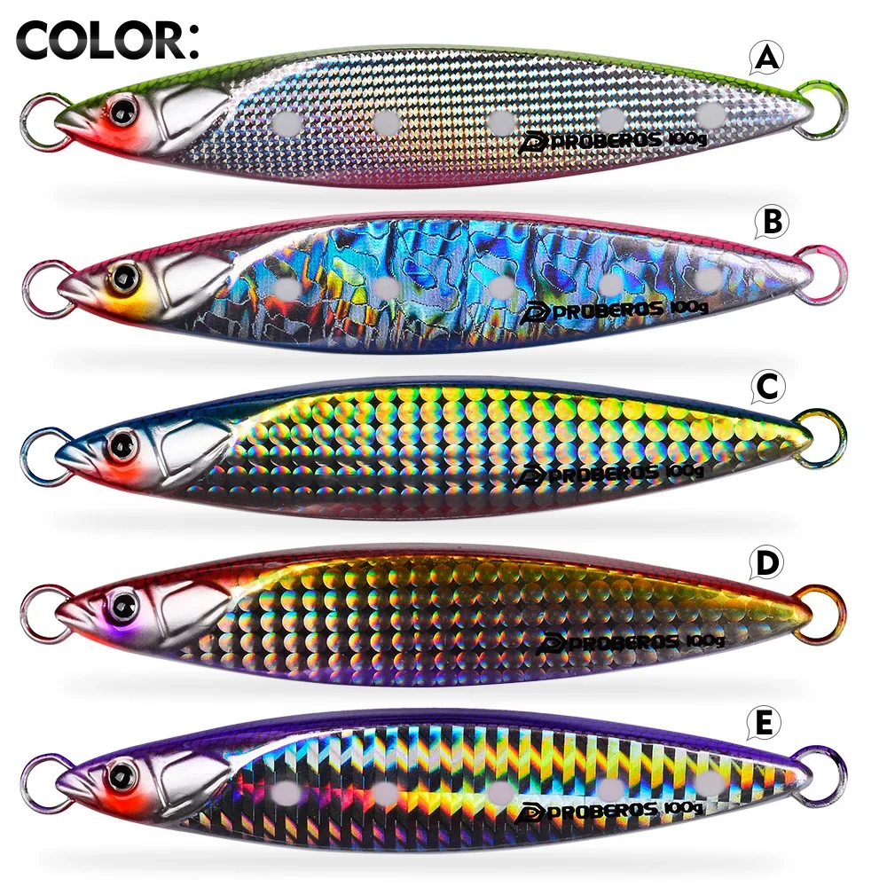 Señuelos para jigging con perfil luminoso