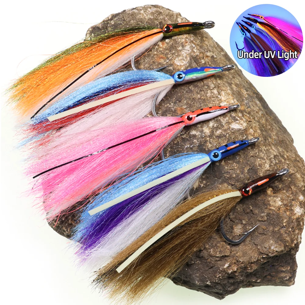 Señuelos streamer 6/0 con cabeza epoxi y anzuelo de acero inoxidable