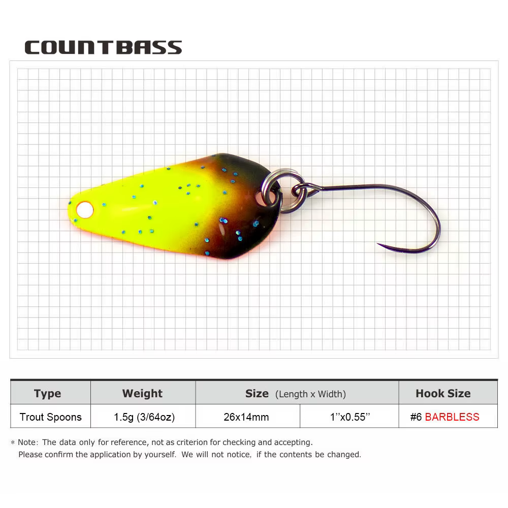 Cucharas COUNTBASS para trucha – Latón fundido para pesca de salmón - imagen 4