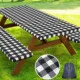 Funda impermeable para mesa de picnic elástica ajustable a cuadros - imagen 5