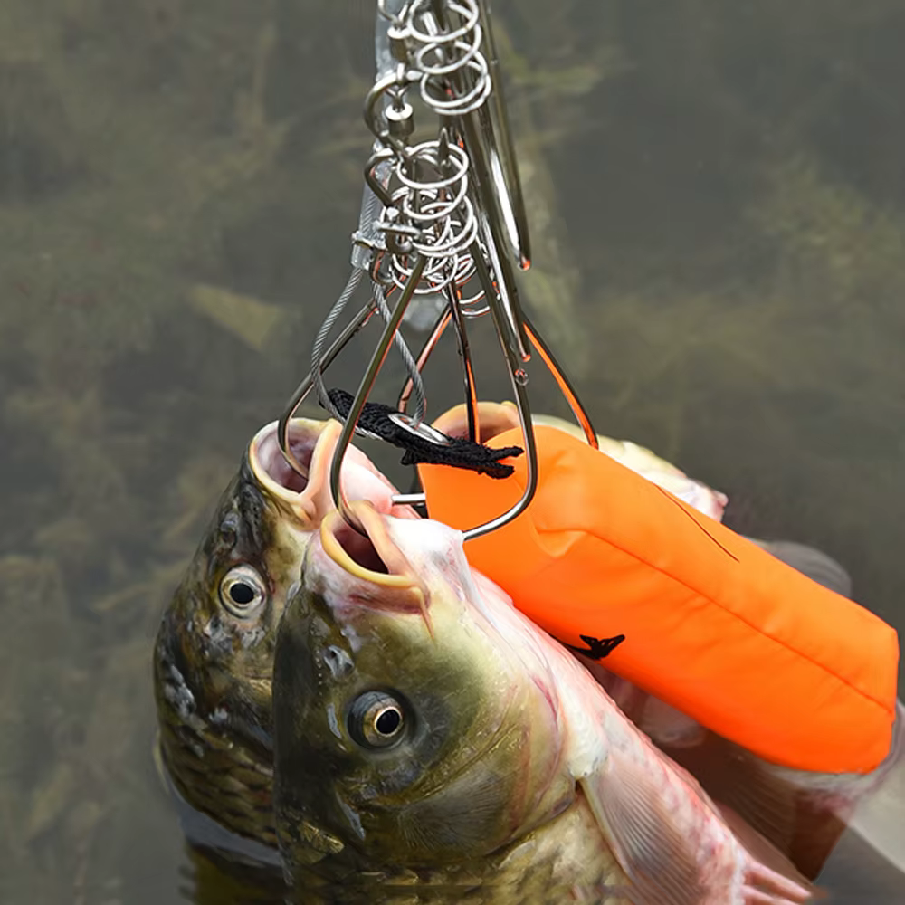 Hebilla de pesca con cierre a presión de acero inoxidable