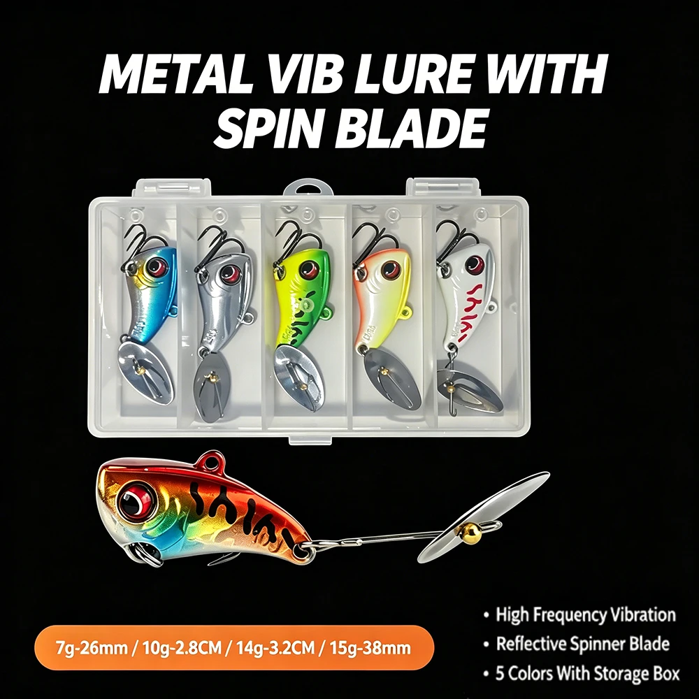 THETIME JINLING Spinner VIB para lubina y lucio cuchara giratoria