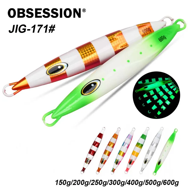 Obsession J171 jig metálico caída lenta efecto UV profundo