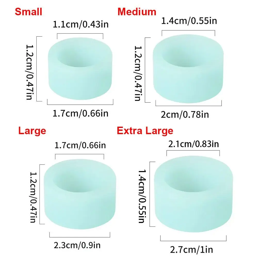 Juego de 10 anillos de tope luminosos de silicona para caña de pescar