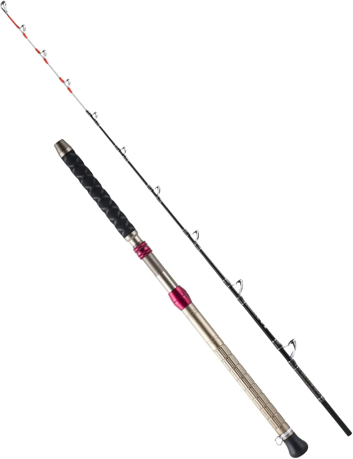 Caña jigging y spinning con guías Fuji y punta sólida luminosa - imagen 3