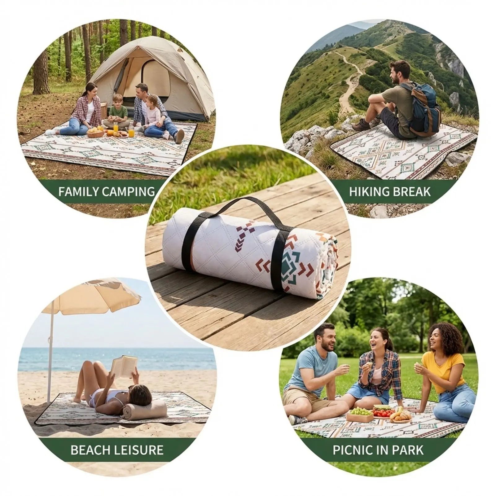 Colchoneta de acampada impermeable plegable de soldadura ultrasónica - imagen 2