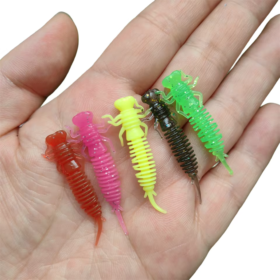 Mukun Mini Vinilo Larva Libélula – Cebo blando para pesca - imagen 5