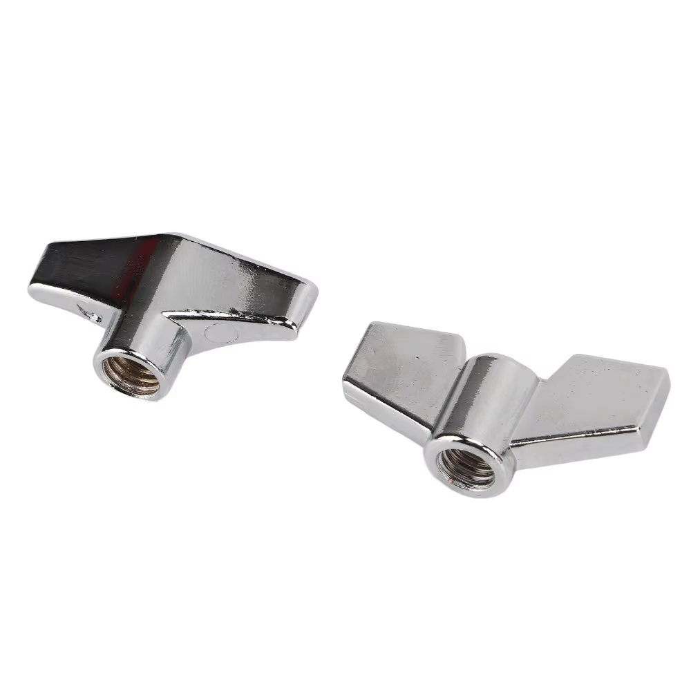 Tuercas Alas Metálicas Plateadas para Platillo – Pack 6 Piezas Accesorios Batería - imagen 3