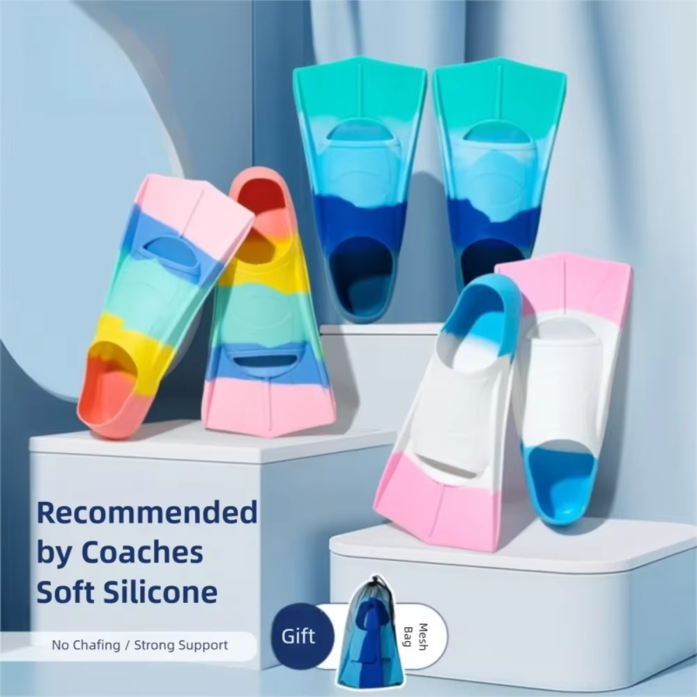 Aletas de snorkel de silicona profesional – Antideslizantes para adultos y niños - imagen 2