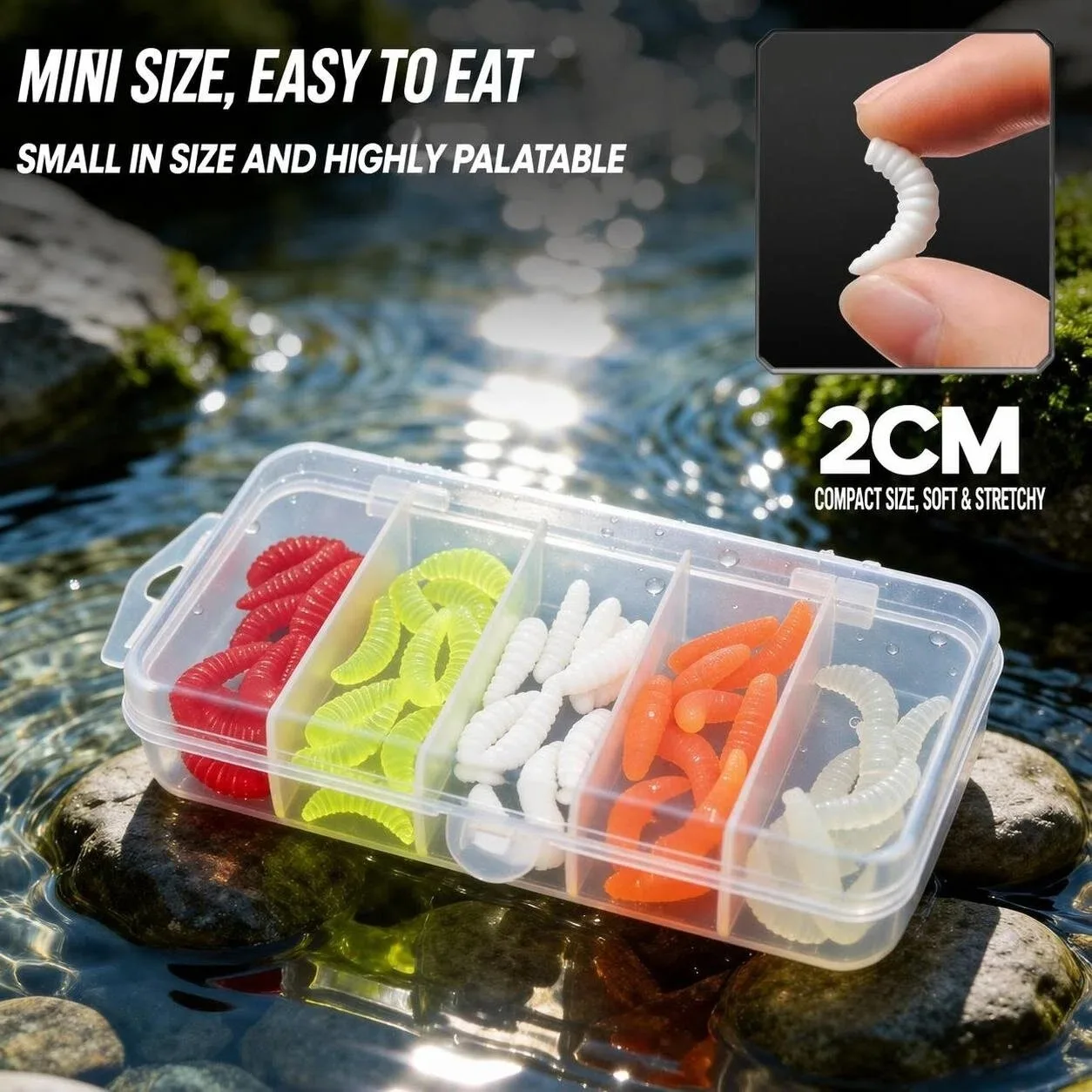 Señuelos de vinilo imitación lombriz biomiméticos – para pesca