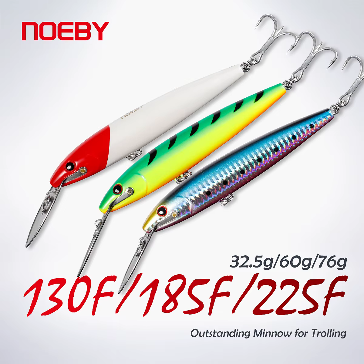 Señuelos Minnow Noeby Trolling agua salada - imagen 5