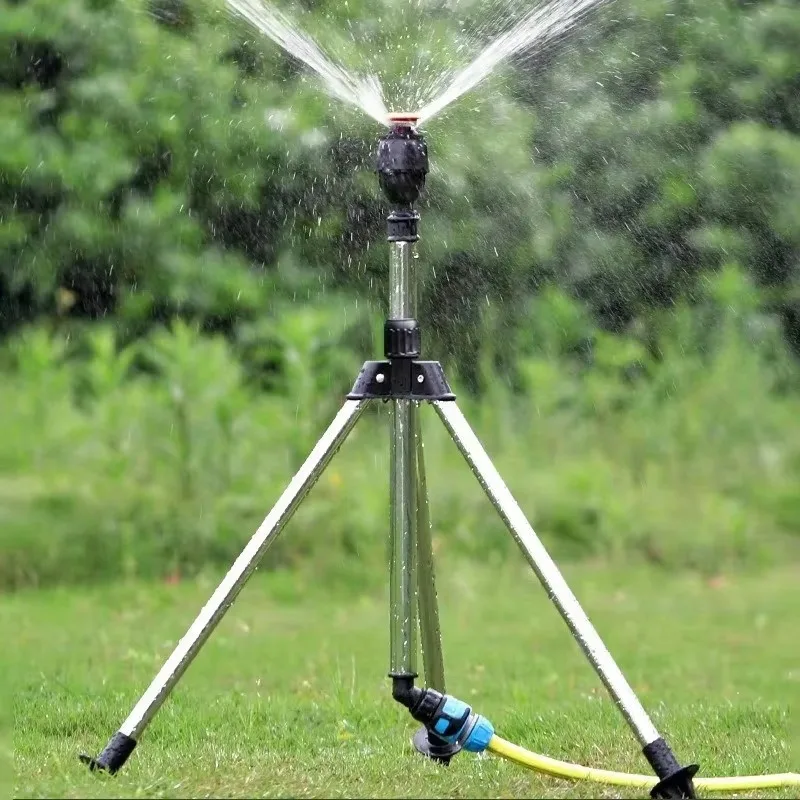 Aspersor jardín giratorio con trípode telescópico de acero inoxidable - imagen 2