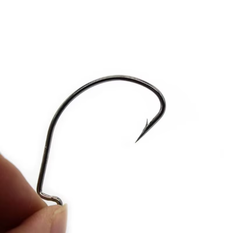 Anzuelos Jig Offset Boca Ancha con Púas – Acero Inoxidable para Vinilo de Mar - imagen 3