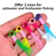 PROBEROS Jig Head con pluma y ojo 3D para lubina en agua salada - imagen 3
