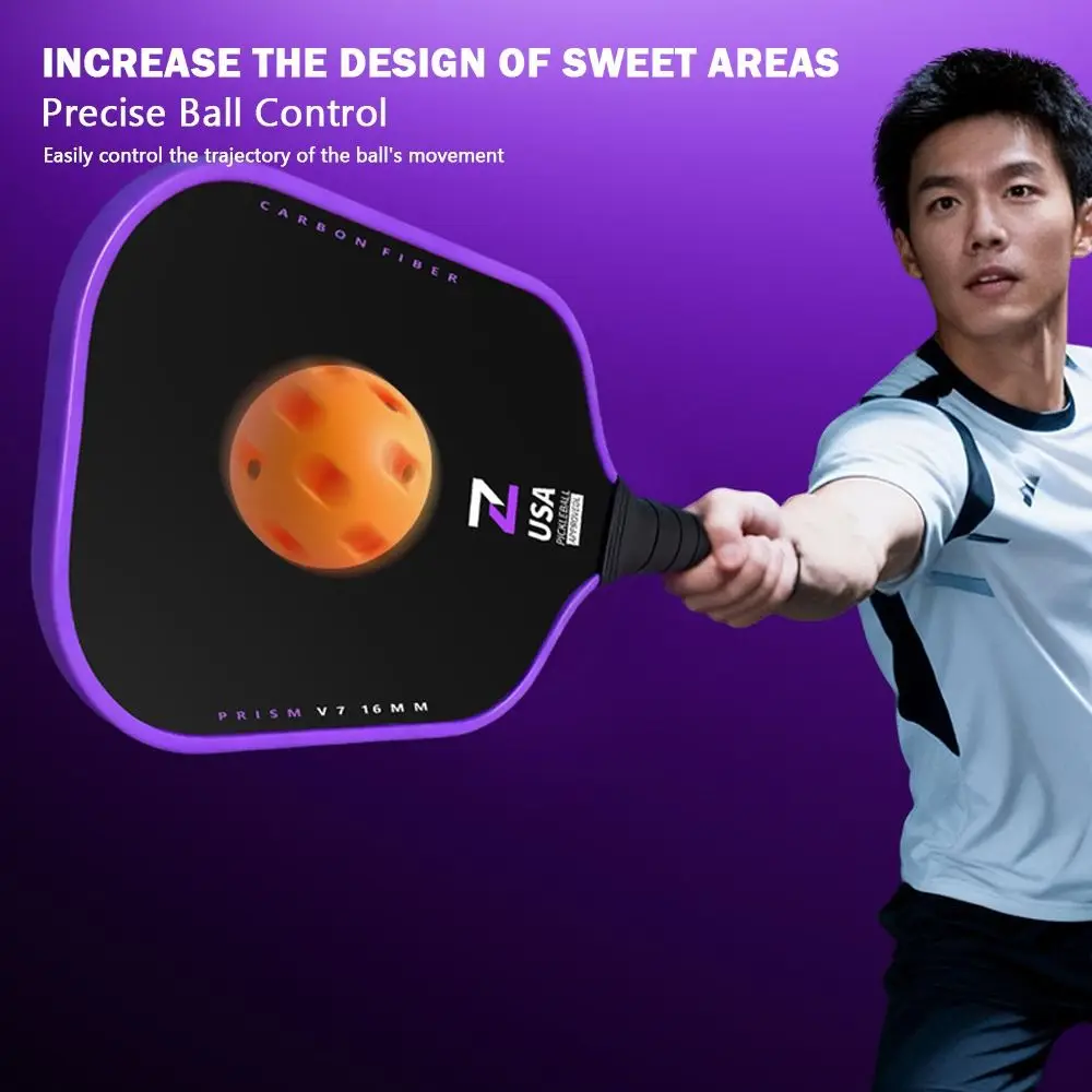 Pala de pickleball Fashion T700 de fibra de carbono mate USAPA - imagen 2