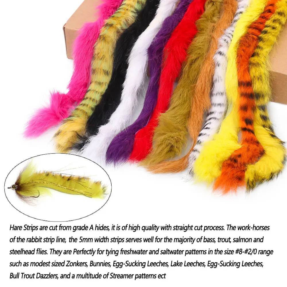 Tiras Zonker Bimoo – Piel de liebre para streamers de trucha - imagen 2