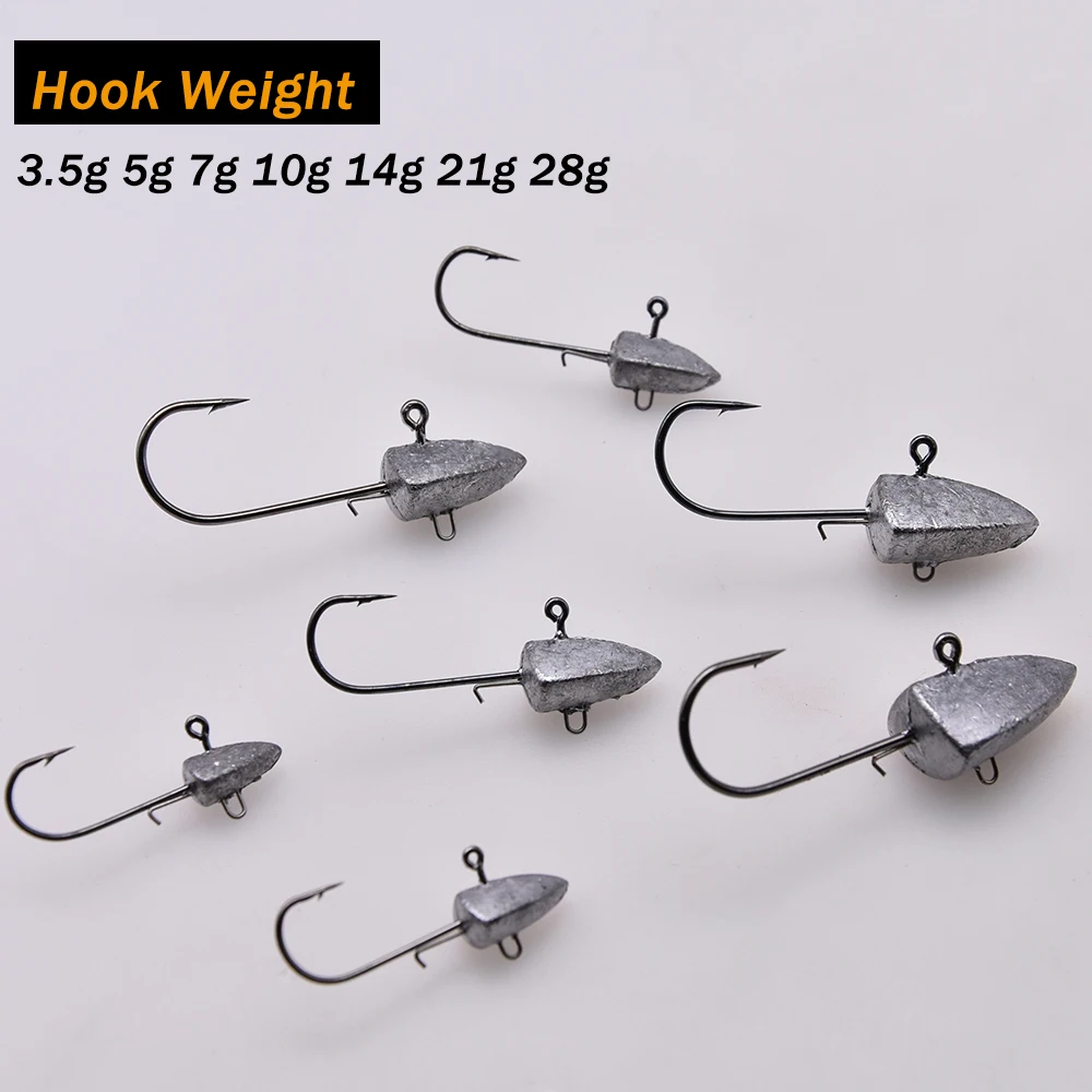 Anzuelos Jig Head triangular MrLurion para vinilo con púas jigging - imagen 2