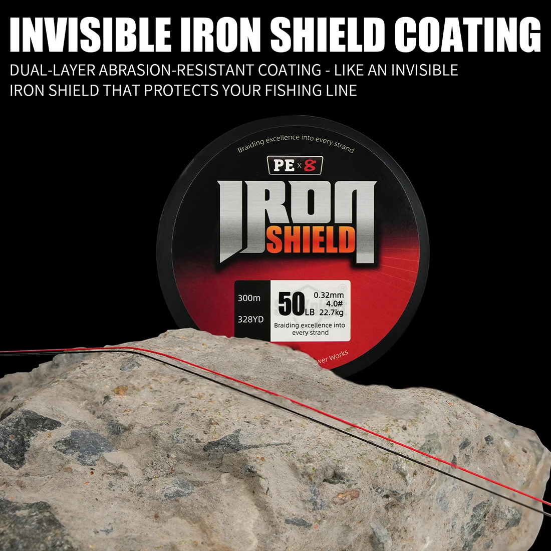 Línea PE SeaKnight Iron Shield Never Faded X8 doble capa - imagen 3