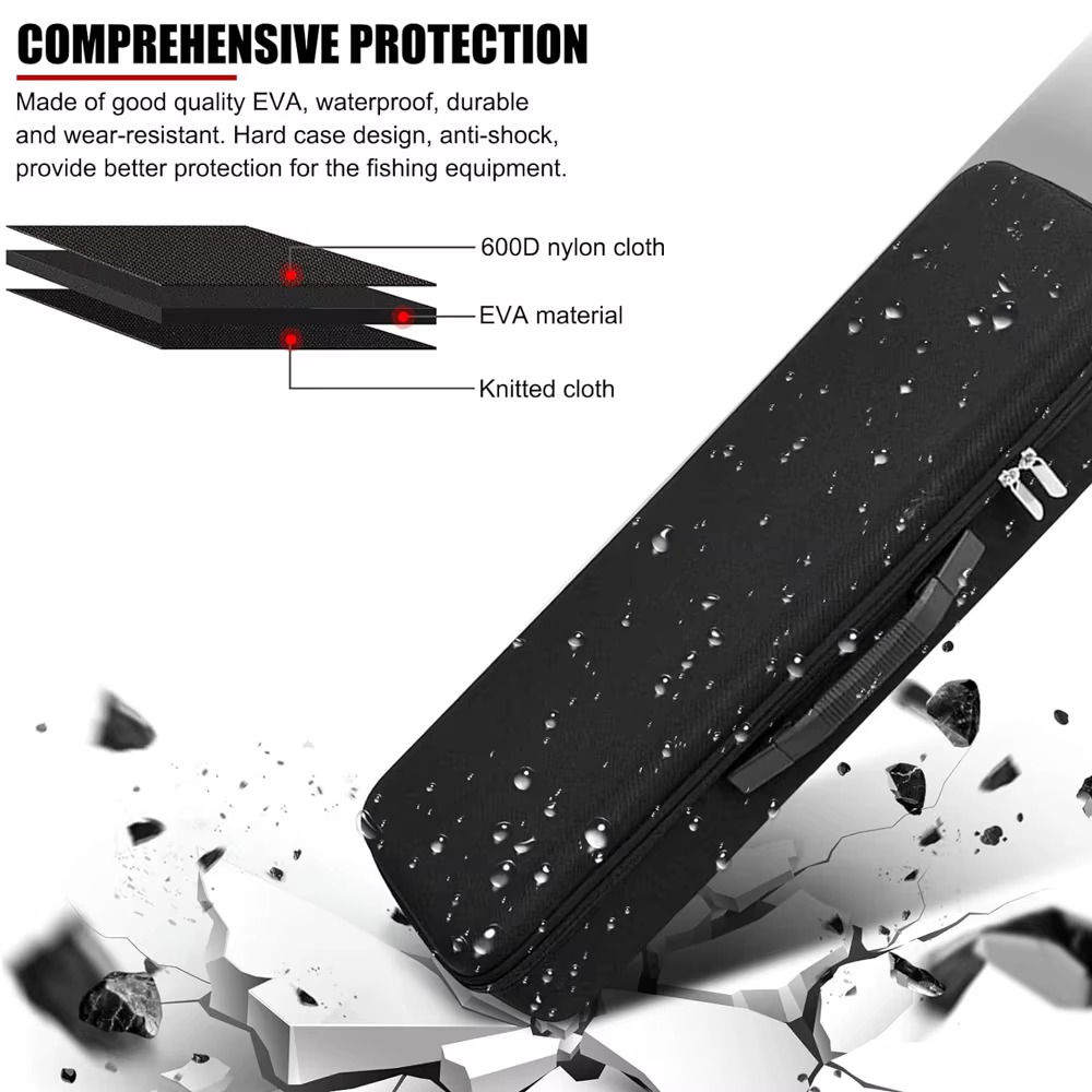 Estuche rígido EVA impermeable para aparejos de pesca