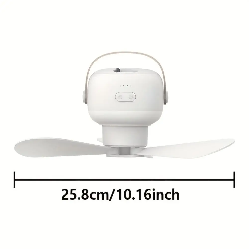 Mini ventilador portátil con luz LED y mando a distancia