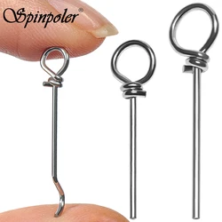 Spinpoler Spike cebo suave de acero inoxidable centro doblado