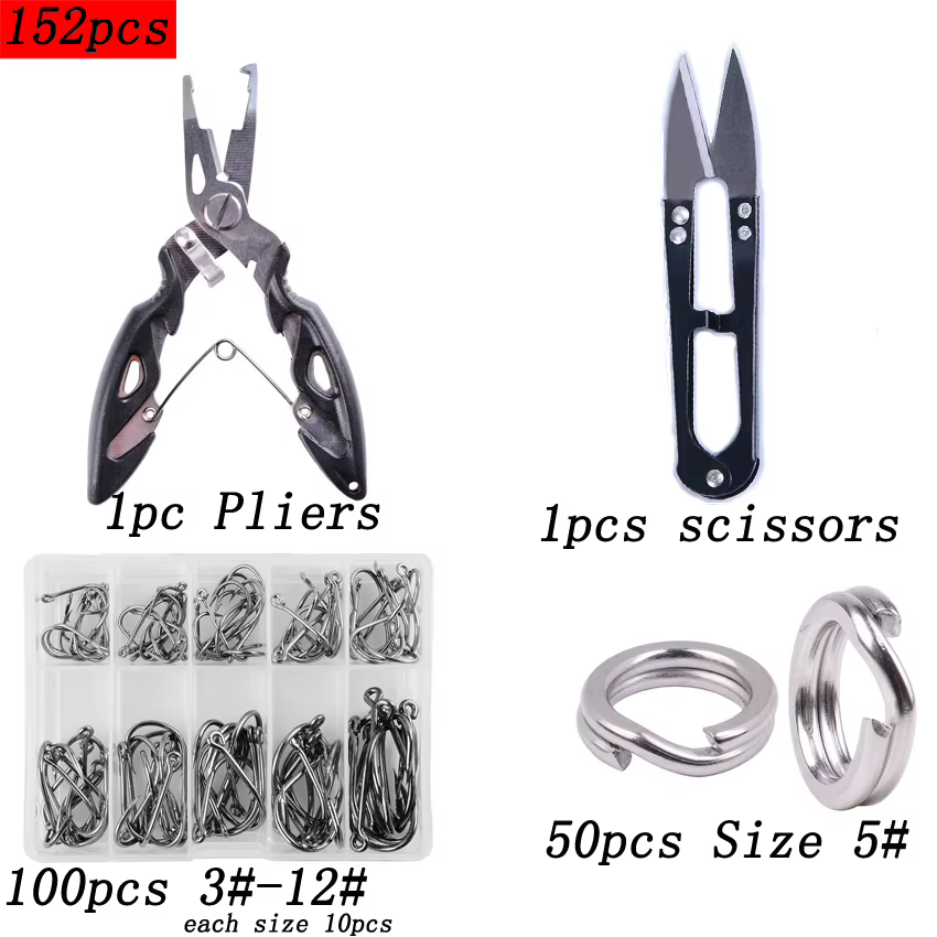 Kit de aparejos de pesca 152 piezas