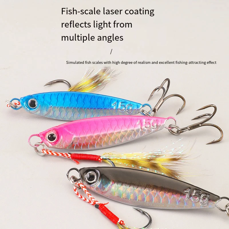 Cuchara metálica para jigging en agua salada para lubina - imagen 5