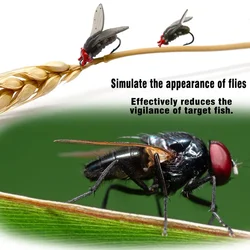 Cebo de mosca biónica con anzuelo vinilo realista para salmón y trucha