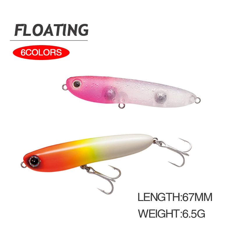 Popper Stickbait Walk The Dog 67 mm – Señuelo duro para lubina y lucio - imagen 3