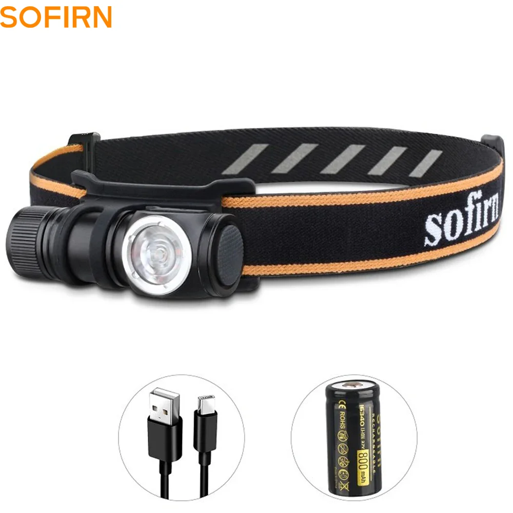 Linterna frontal Sofirn HS10 USB-C recargable 1100 lúmenes para pesca - imagen 3