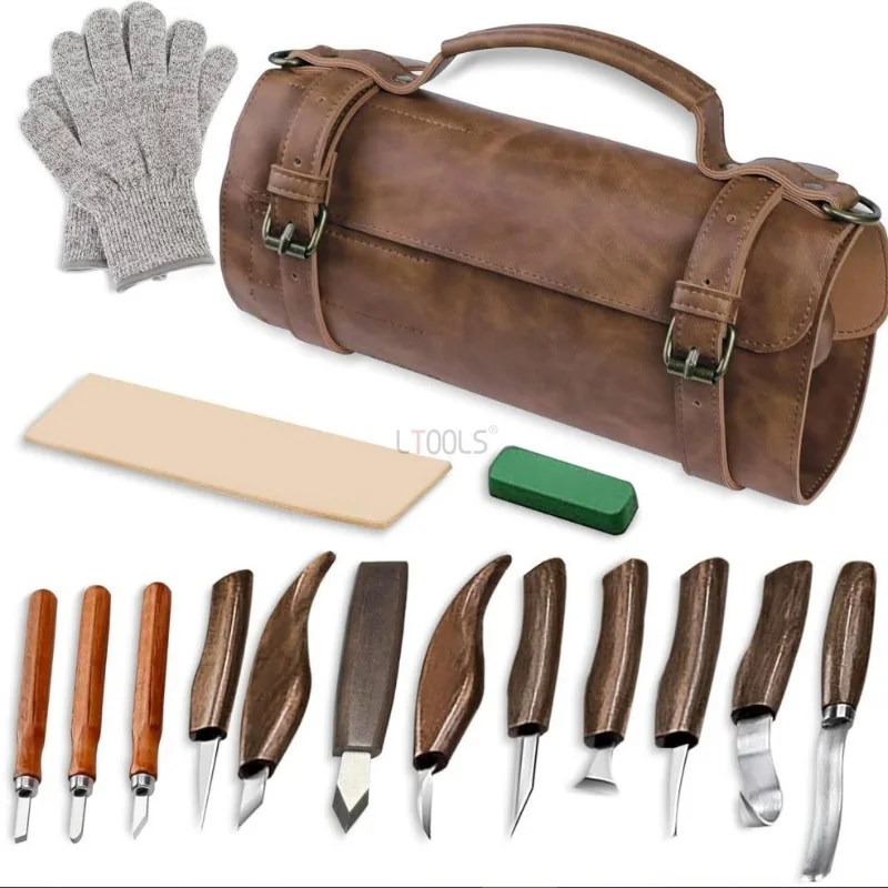 Set de tallado en madera: cuchillos manuales y limas para principiantes - imagen 4