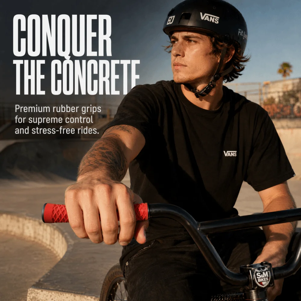 Puños de goma BMX antideslizantes elásticos y absorbentes de impactos - imagen 3