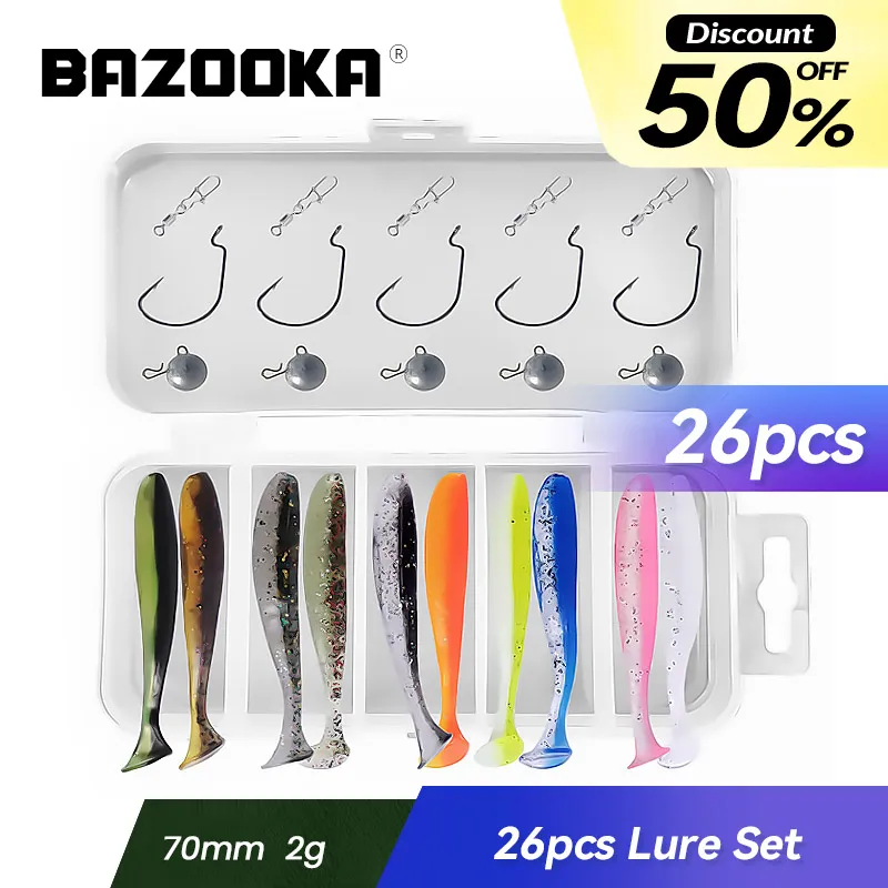 Bazooka Señuelos blandos para pesca – Cebo de silicona gusano - imagen 4
