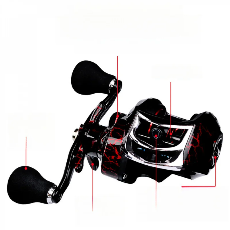 Carrete baitcasting PRO BEROS Metal duradero para señuelos