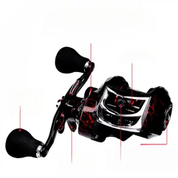 Carrete baitcasting PRO BEROS Metal duradero para señuelos