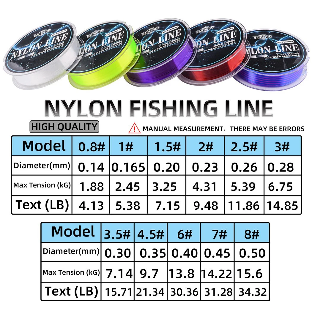 Línea de pesca de nylon monofilamento transparente resistente para carpas marianas - imagen 3